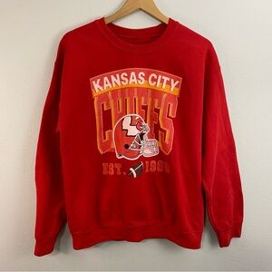 Kansas City Chiefs Football Red Crewneck Pullover Women’s Large